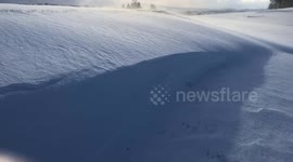 Beast from the East - blizzard on golf course