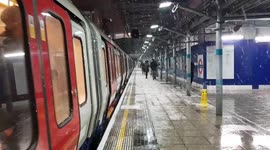 Whitechapel station in the snow