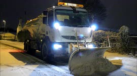 Snow ploughs clear roads in Leeds