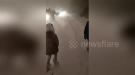 Fed-up driver walks kids and dog home on Scotland's snowy M80