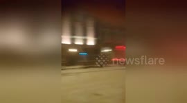 Newsflare Edit - 3:30 am Harcourt Street Dublin, a load of drunken stranger's having a massive snowball fight. I love this city