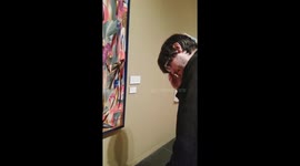Son overwhelmed when he sees colour for first time at art gallery with mum