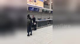 Robin Redbreast is the only thing flying at Glasgow Airport after Storm Emma