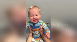Newsflare Edit - Precious Toddler Chubby Cheeks Jiggle in Slow-Motion!