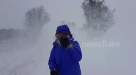 Storm Emma creates white out condition in Cumbria