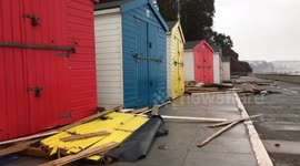 Storm Emma clashes with The Beast from the east in Dawlish, UK