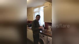 Potty-mouthed grandad reacts to getting snowballed