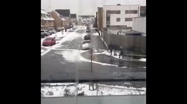 Woman slips on black ice in Hampshire