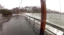 Bombogenesis Nor'Easter Waves in Marblehead, Massachusetts