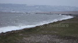 Storm Emma hits Portland Harbour