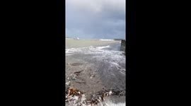 Storm Emma with High waves and Strong Winds