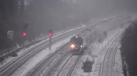 Snowy Railway Scenes In South London