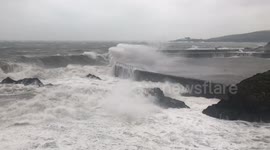 Mevagissey Cornwall Huge Waves