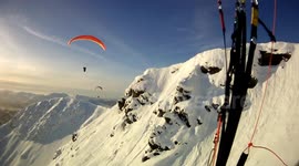 Blencathra Mountain. (up for sale)  Winter paragliding footage