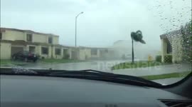 Huge wave crashes over house during Typhoon Neoguri