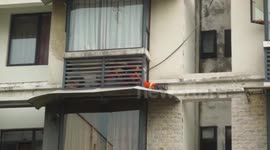Cat rescued from AC System