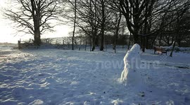 snow man on dartmoor national park