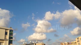 MUST WATCH: 2 Iron Dome Missiles Intercept Hamas Rockets Over Tel-Aviv - July 15, 2014