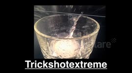 Mini basketball trick shot