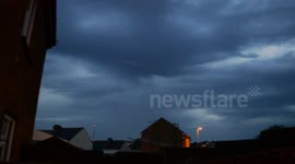 Fork lightening over plymouth devon this evening
