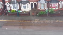 Heavy rain across Nottingham - East Midlands