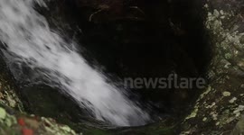 US traveller captures 31ft waterfall named Glory Hole
