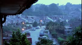 Lightning strikes tree too close for comfort