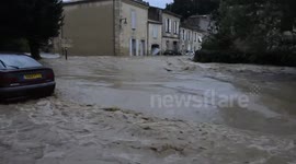 Flood in Paillet, France