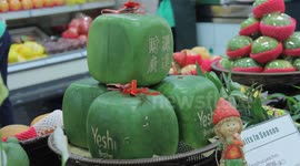 Cube melons on sale