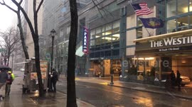 Snow is hitting Center City Philadelphia