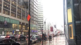 Snow is hitting Center City Philadelphia