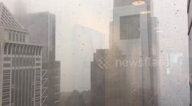 Snow is hitting Center City Philadelphia