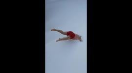 Going for a snow swim, Glasgow-style