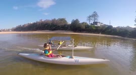 Father-daughter team build awesome solar-powered catamaran boat