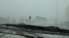 Beast from the East: Driver captures blizzard storm in Nottinghamshire town