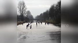 Newsflare Edit - Canal Ice Skating
