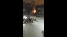 Coming home from work in the snow like...