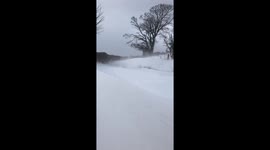 Blizzard conditions during the beast from the east