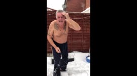 Birmingham man's snow print ends in hilarious brick wall face-plant