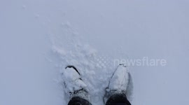 Walking in snow