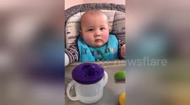 Newsflare Edit - Cute Baby blowing raspberries