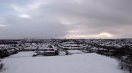 Drone Shots of Scotland in the Snow