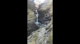Cornish coastal waterfall