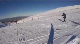 Falling while skiing