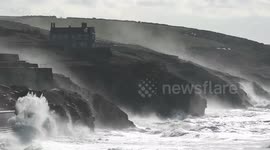South West England on Flood alert as waves pound Porthleven