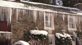 House in Cumbria decorated with beautiful icicles