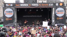 Biffy Clyro entertained the crowds in London's Trafalgar Square in support of March4Women