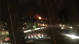 Huge Fire By Hillside NJ, view from Newark airport tower of operations