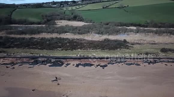 Aerial drone footage shows Storm Emma's trail of destruction in Devon
