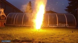 Watch the crazy moment a man lights 2,000 sparklers at the same time